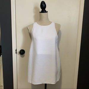 Helmut Lang Tank Top Large Slit Open White